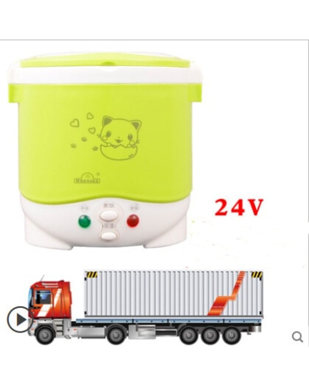 1L Electric Mini Rice Cooker Multicookers Portable Rice Cooker Used In House 220V Or Car 12V Truck 24V Multicookings front-3