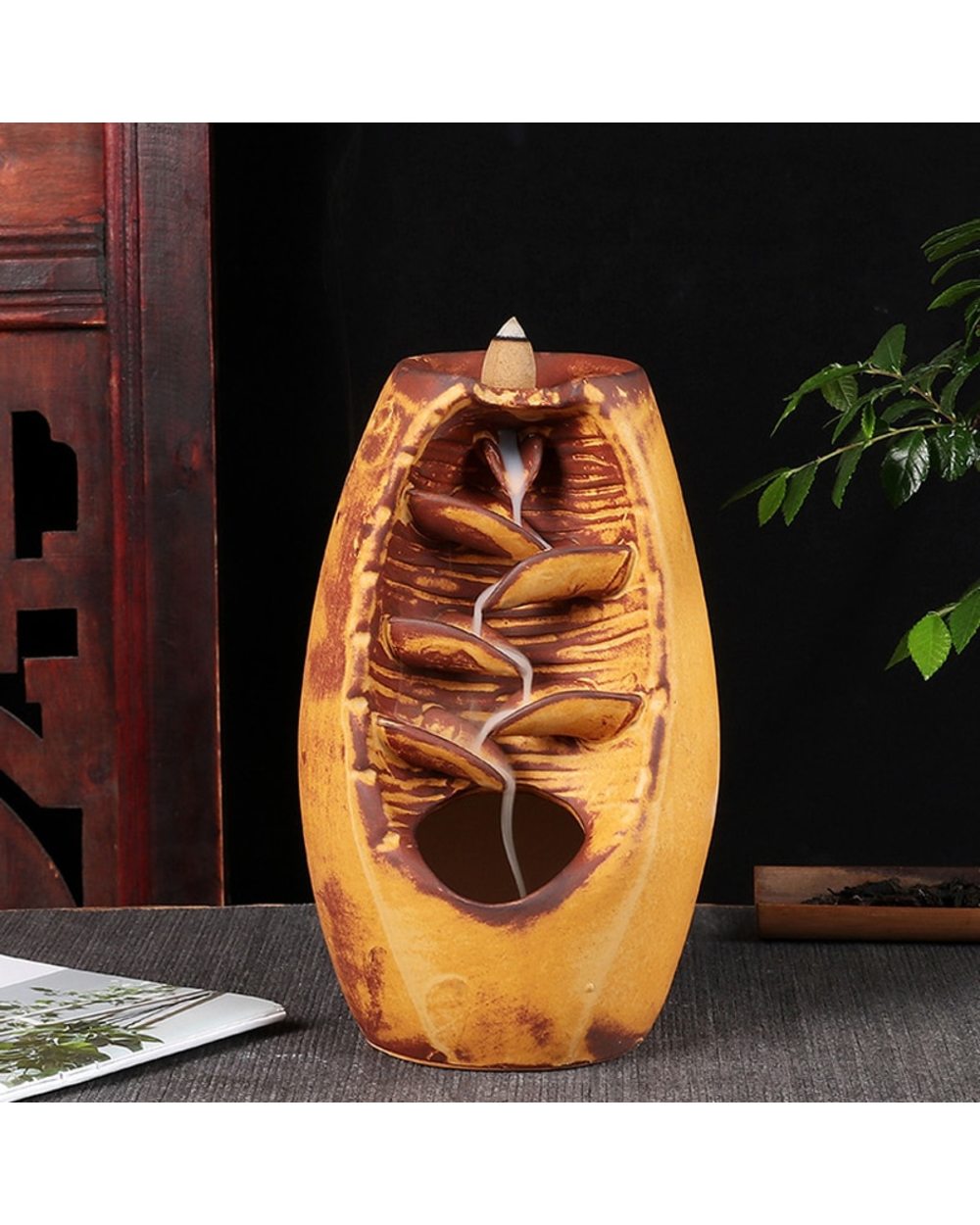 Smoke Mountain Backflow Incense Burner Waterfall front-4