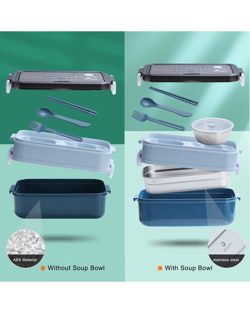 Stainless Steel Lunch Box Bento Box front-4