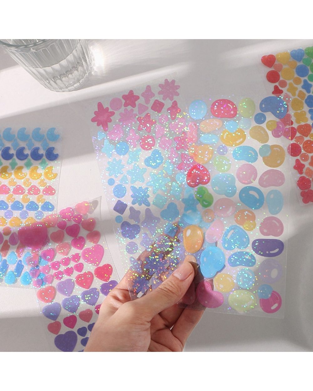 Aesthetic Pc Sticker Laser Ribbon Decoration Scrapbooking Stationery School Supplies front-0