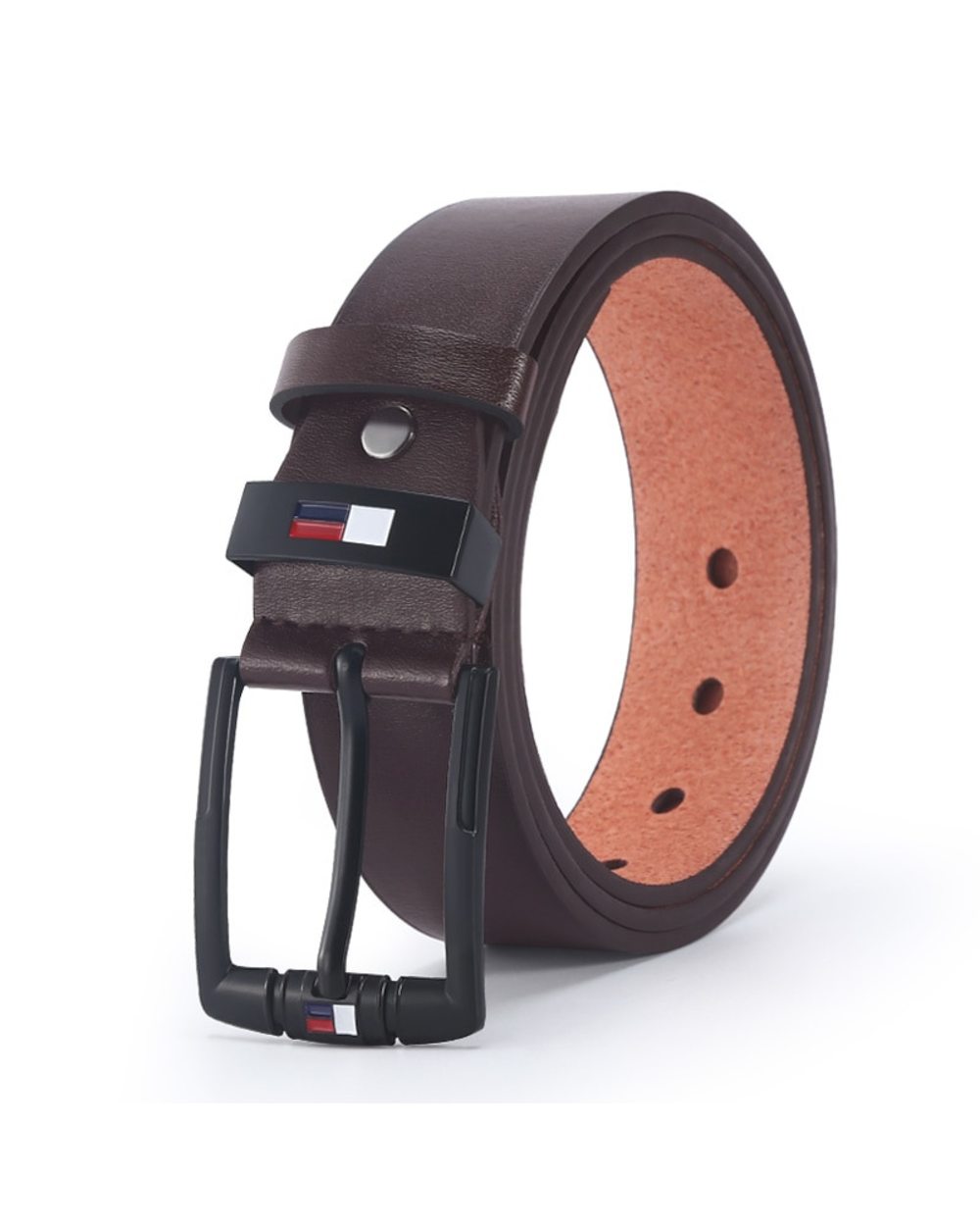 Luxury Designer Pu Square Buckle Business Belt For Men front-1