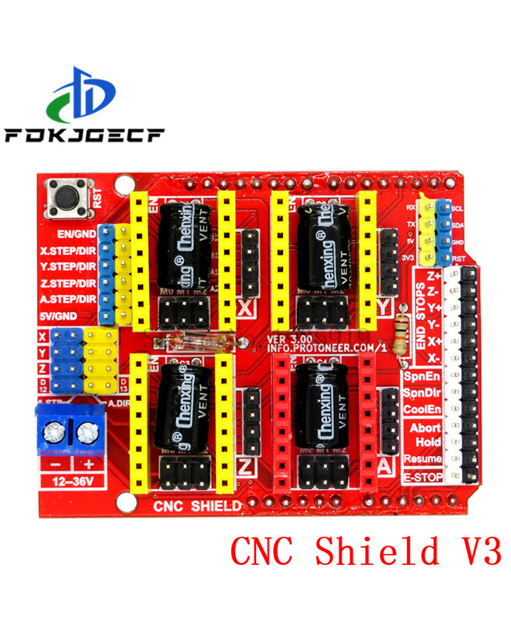 Cnc Shield V3 Engraving Machine / 3D Printer / + 4Pcs A4988 / 4Pcs Drv8825 Stepper Motor Driver For Arduino front-1