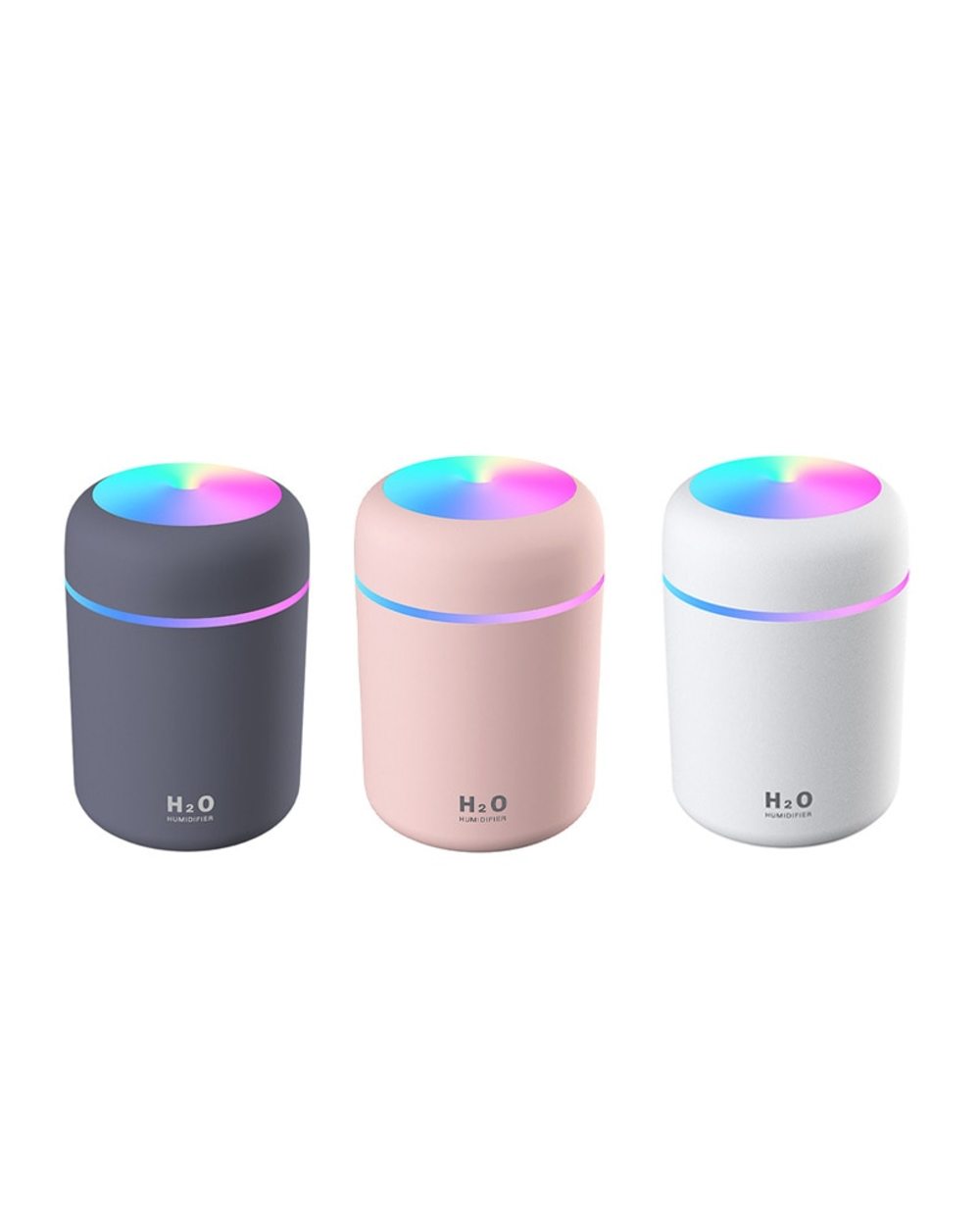 300Ml Desktop Led Air Humidifier Ultrasonic Usb Aroma Essential Oil Diffuser Mini H2o Cool Mist Maker Atomizer For Bedr front-0