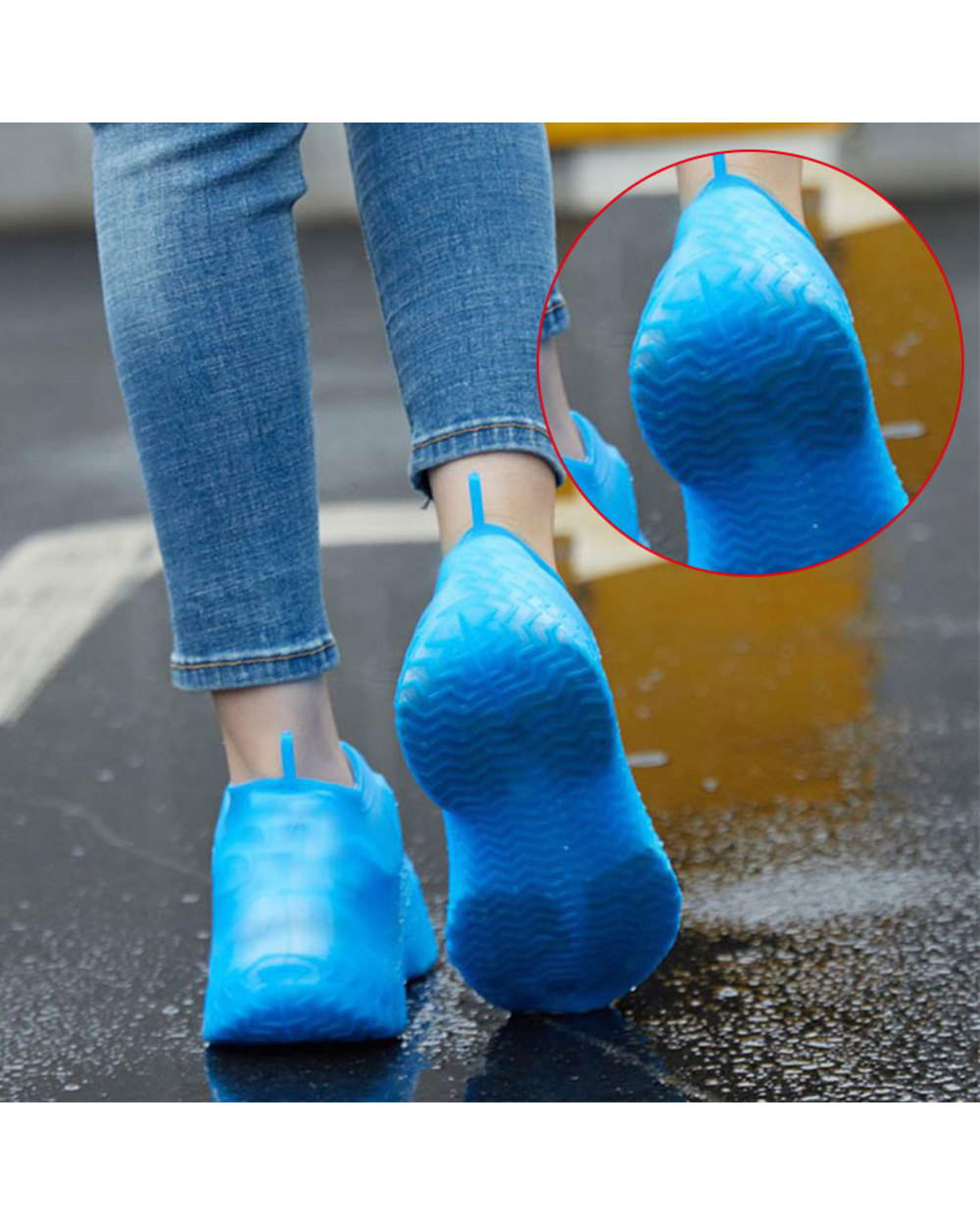 Boots Non-slip Waterproof Shoe Cover Silicone Material Unisex Shoes Protectors Rain Boots for Indoor Outdoor front-0