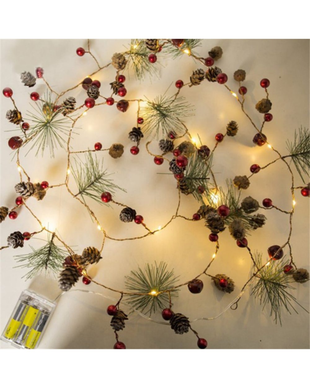 Christmas Decorations for Home 2m 20 Led Copper Wire Pine Cone Led Light Christmas Tree Decorations Kerst Navidad Noel front-0