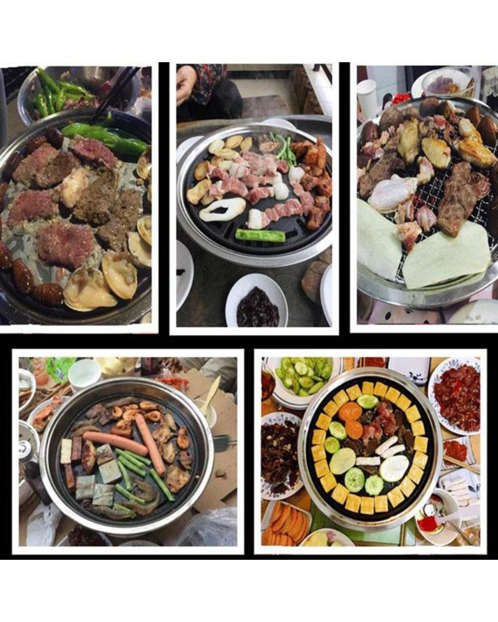 Smokeless Barbecue Grill Pan Gas Household Non-Stick Gas Stove Plate front-3