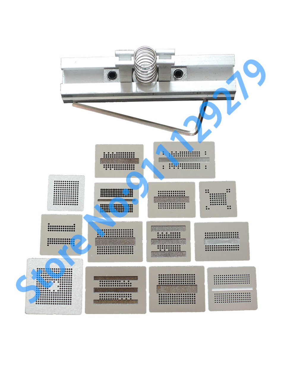 15Pcs/Lot Full Set Bga Reballing Stencil Dedicate Kit For Ddr Ddr2 Ddr2-2 Ddr2-3 Ddr3-2 Ddr3-3 Ddr5 Ddr7 front-0