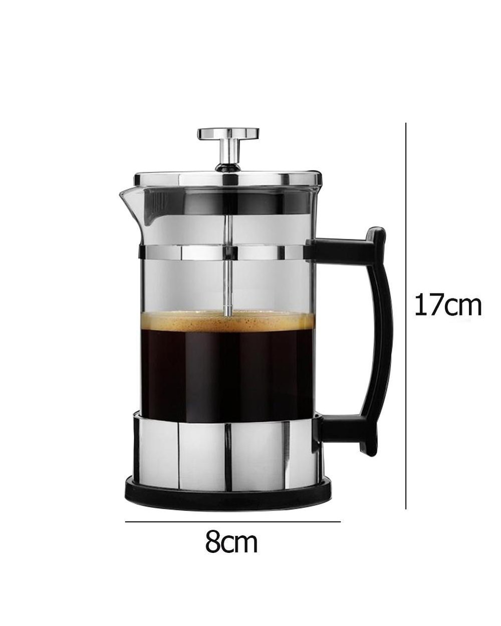 French Glass Teapot 350ml Manual Coffee Espresso Maker front-5