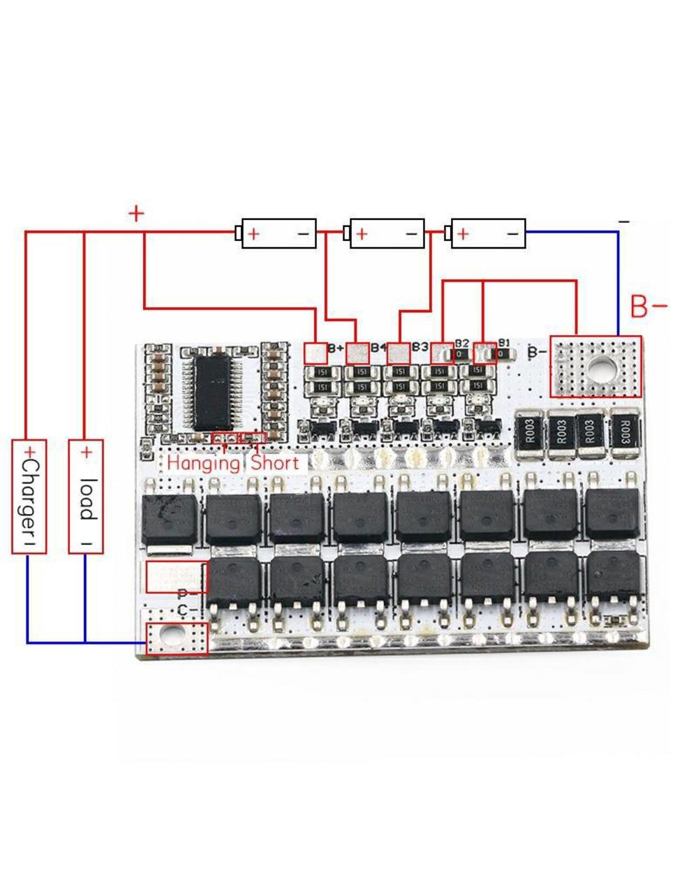 3S/4S/5S Bms 12V 16.8V 21V 3.7V 100A Li-Ion Lmo Ternary Lithium Battery Protection Circuit Board Li-Polymer Balance Cha front-4