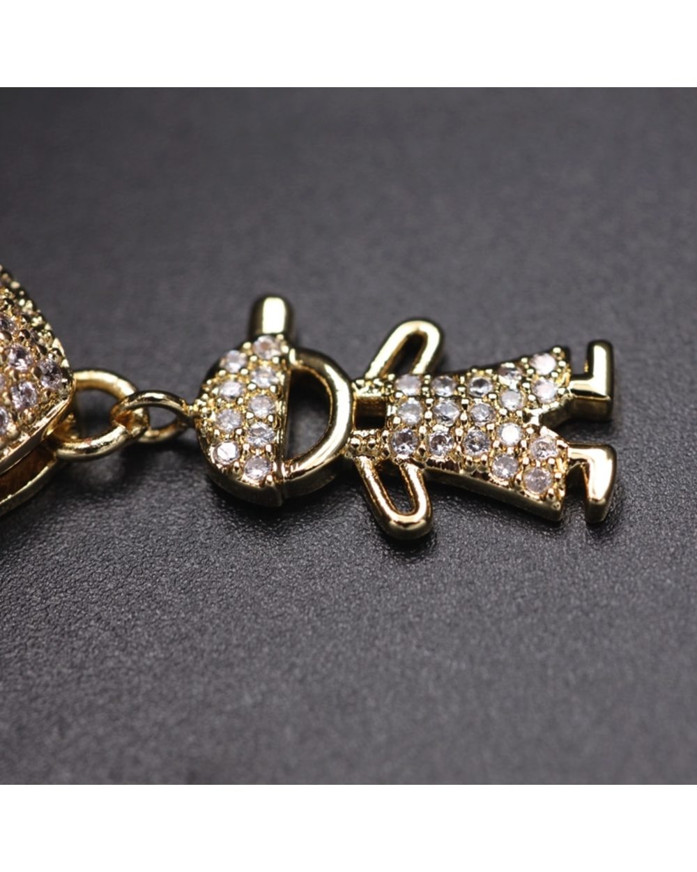 Luxury Heart Boy Girl Pendant Necklace front-3