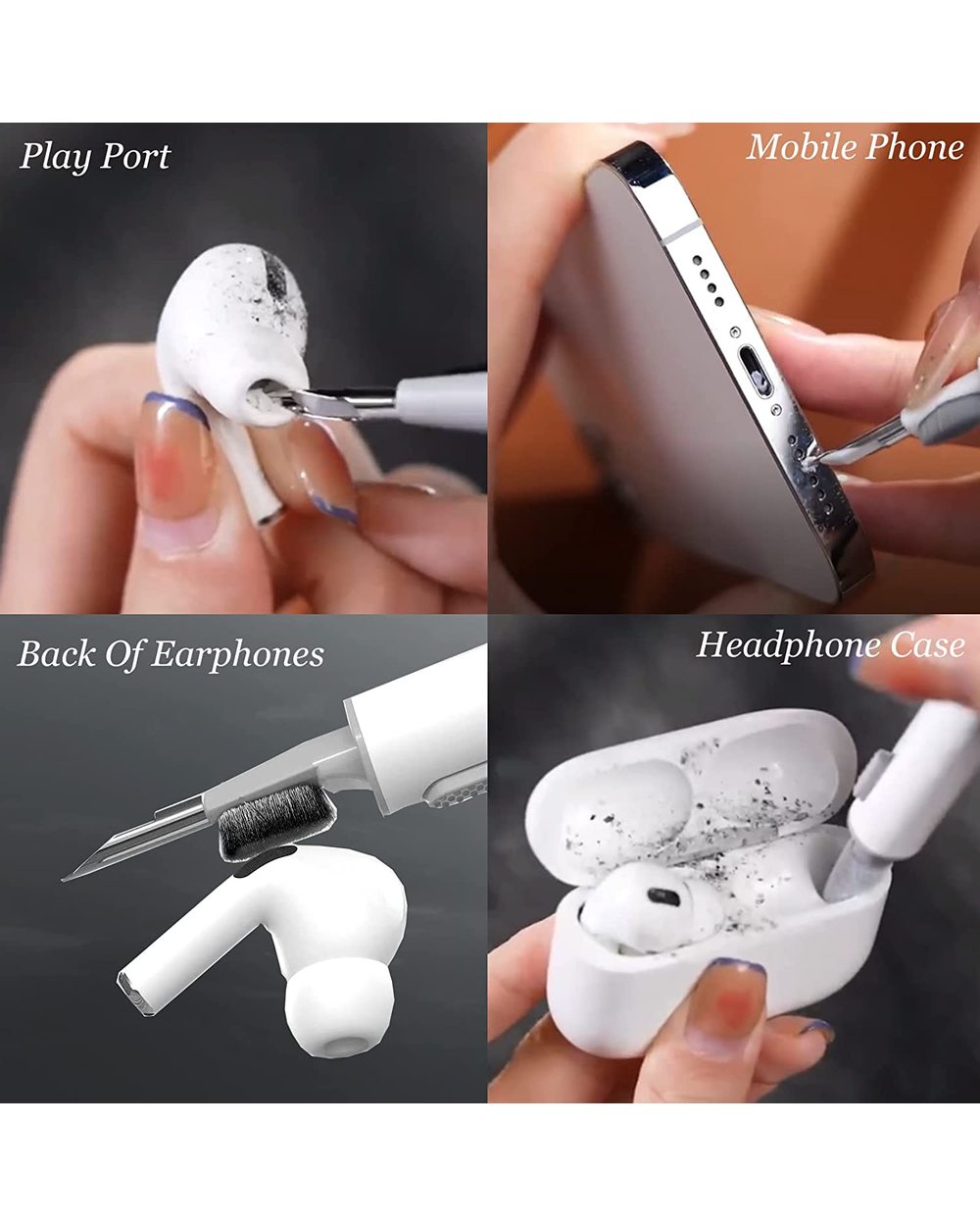 Portable Cleaner Kit For S Pro 3 2 Earbuds Cleaning Pen Brush Bluetooth Earphones Case Cleaning Tools For Hei front-1
