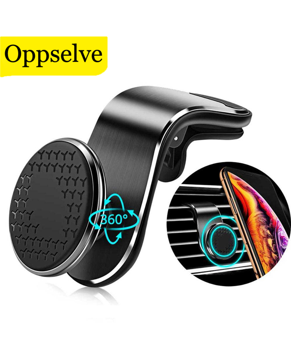 Oppselve 360 Magnetic Universal Car Phone Holder Air Vent Magnet Mount E Phone Stand For 13 Hei P40 P50 front-0