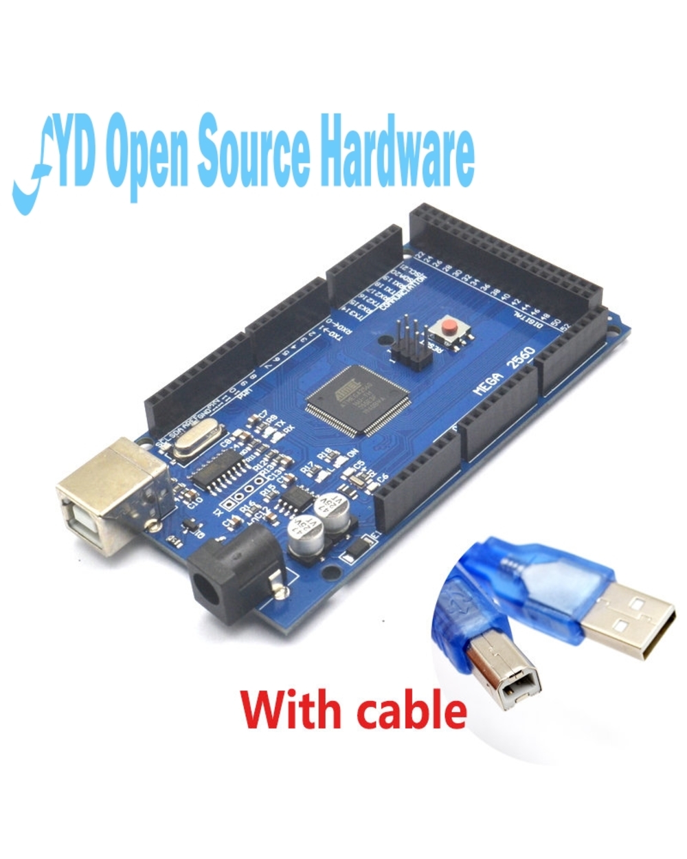 Mega 2560 R3 Mega2560 Rev3 Atmega2560-16Au Board Usb Cable Shell Compatible For front-0