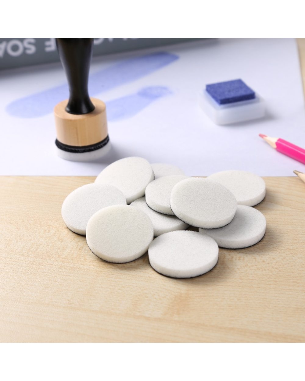 Flat Domed Foam Refills Replacement Applicators Mini Ink Blending Tool for Scrapbooking front-2