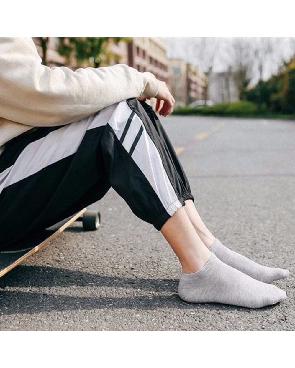 5 Pairs/Lot Low Cut Men Socks Solid Color Black White Gray Breathable Cotton Sports Socks Male Short Socks Women Men front-2