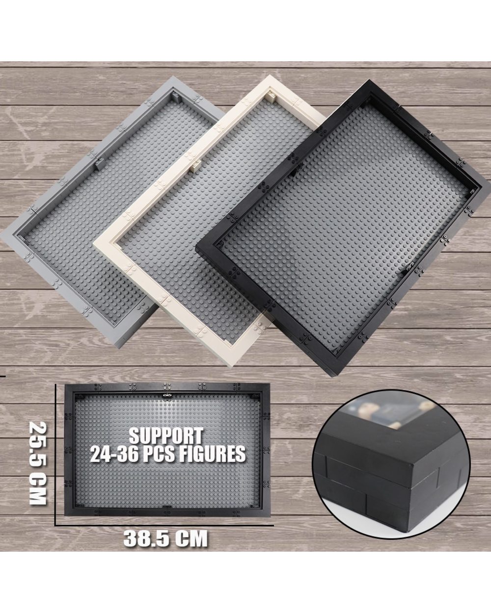 Big Size Display Case Box Dustproof Board 32 48 Dots Base Plate DIY Building Blocks Parts Compatible Figures Kids Toys front-0