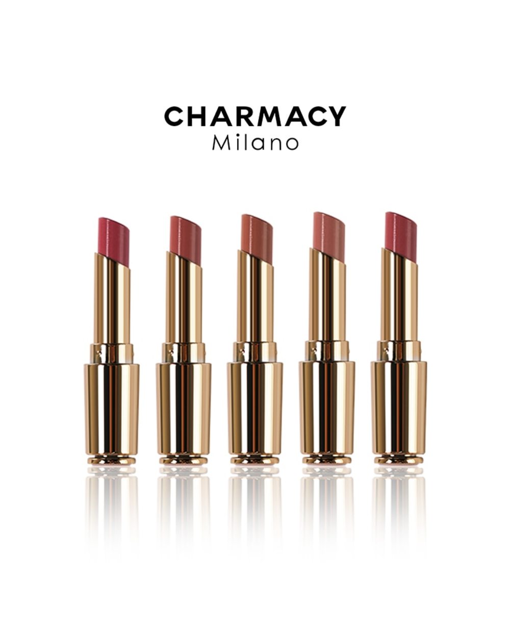CHARMACY Nude Moist Luxury Lipstick 8 Natural Colors Easy to Wear Lip Stick Red Shimmer Lipsticks Women Beauty Cosmetic front-1