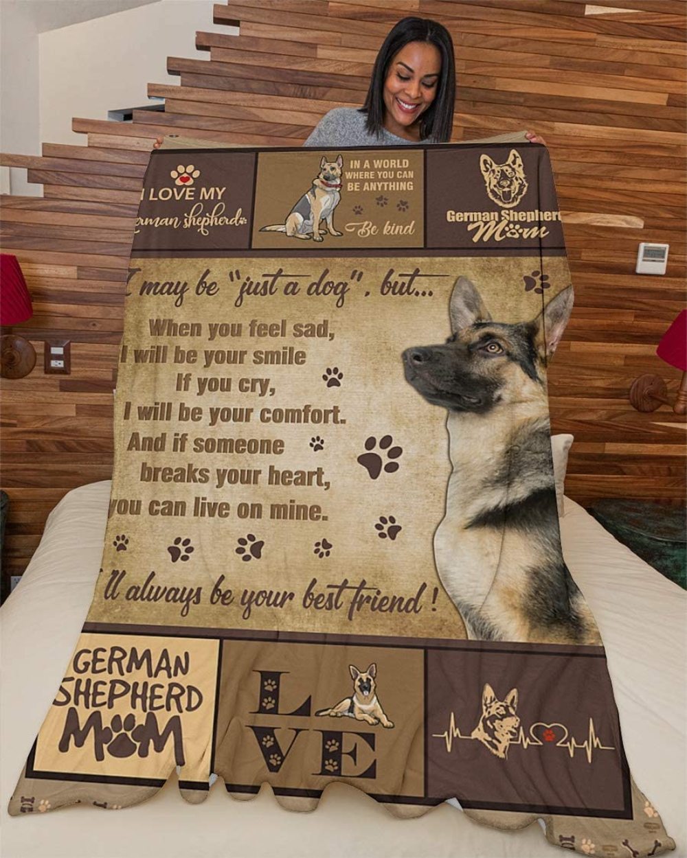 German Shepherd Blanket front-2