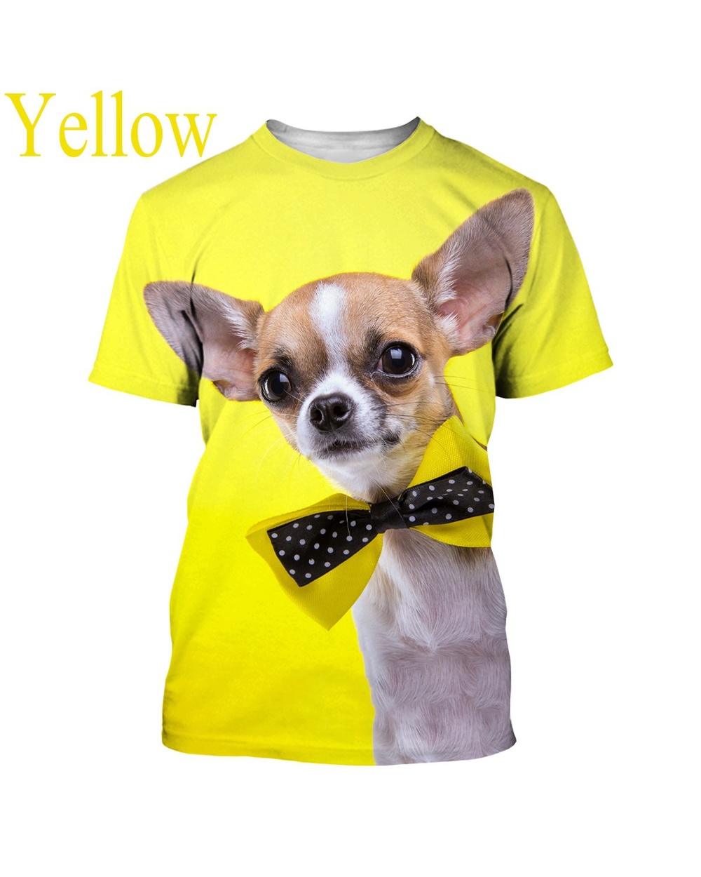 Fashion Animal Dog 3D Printing T-shirt Funny Chihuahua Dogs Casual T Shirt Cool Short Sleeve Tees front-4