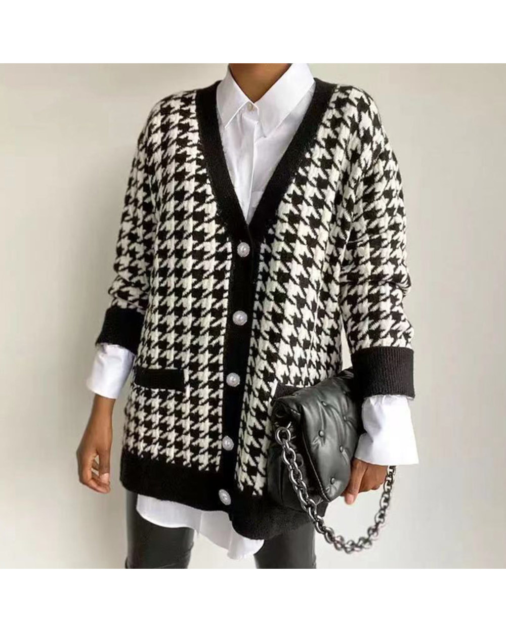 Vintage Plaid Cardigan front-3