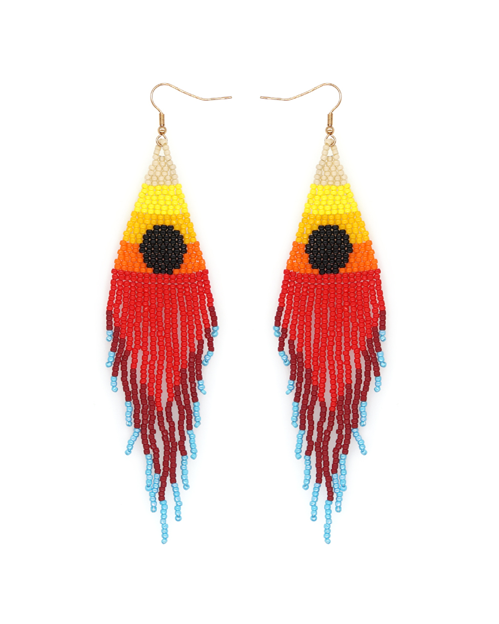 Native Style Miyuki Beaded Earrings for Women Jewelry Sunrise Pattern front-1