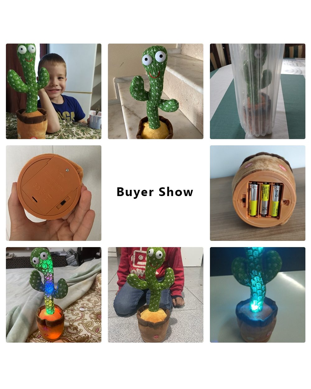 Lovely Dancing Cactus Doll Talking Toy front-5
