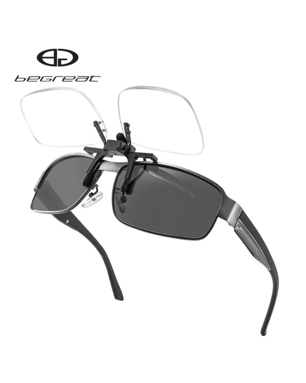 Begreat Clips Lens Flip Up Portable Reading Glasses Magnifier Women Men Rimless Presbyopia Spectacles Lunette Connect front-0