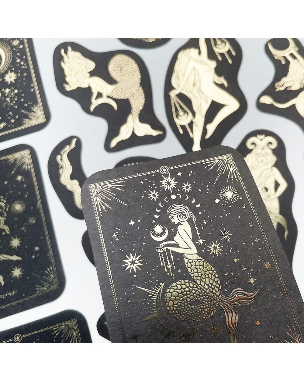 40pcs Constellation girl Decorative gold Stickers Scrapbooking Label Diary Stationery Album Retro stars Journal Planner front-1