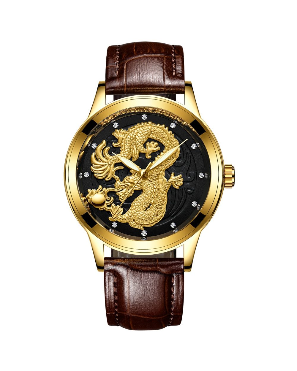 New Golden Casual Steel Fashion Quartz Watch Mens Watches Top Brand Luxury Waterproof Clock Luminous Relogio Masculino front-4