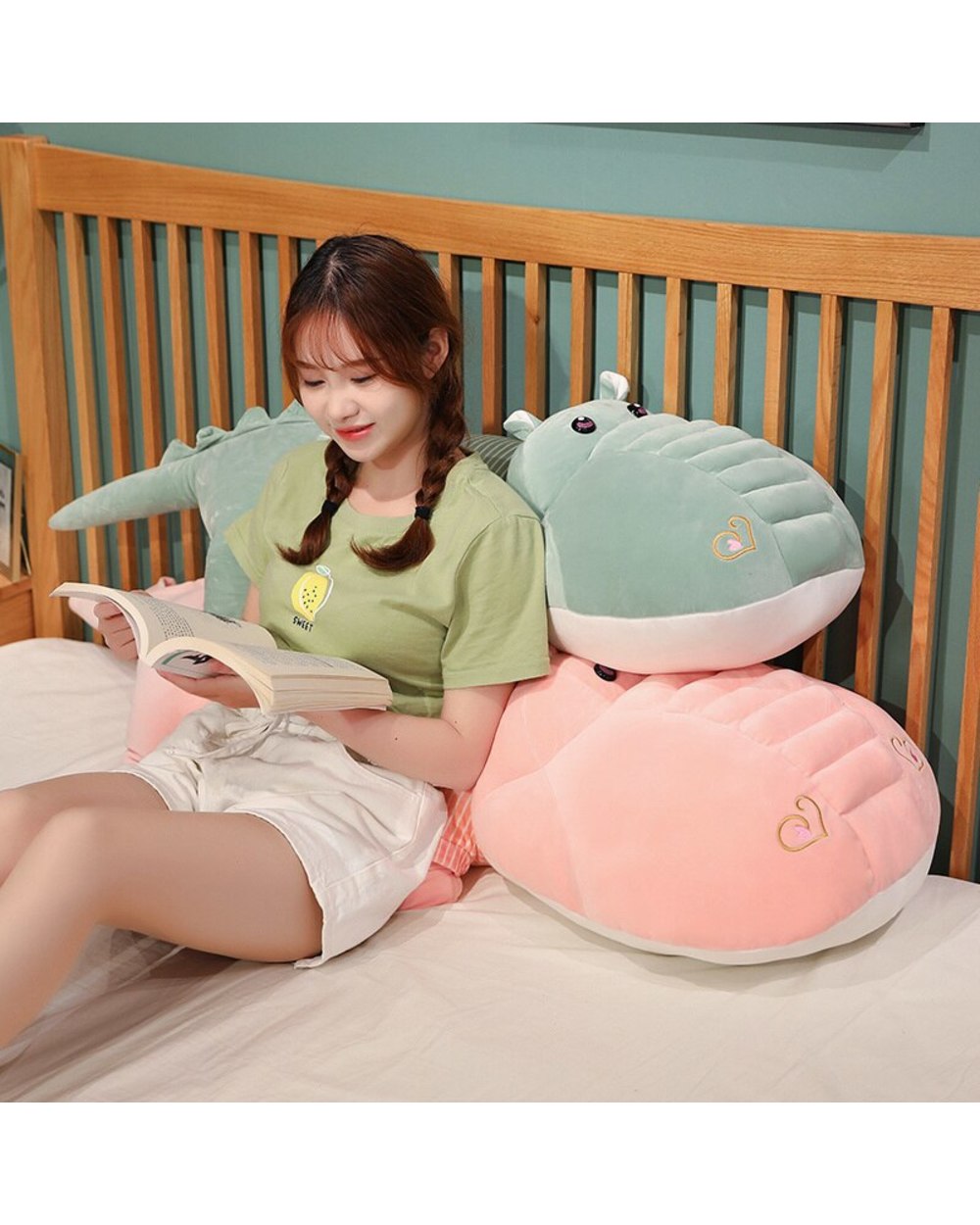 65CM Kawaii Large Crocodile Plushhuggy Wuggy Toy Soft Animal Doll Sleeping Pad Child Birthday Christmas Gift Stich front-2