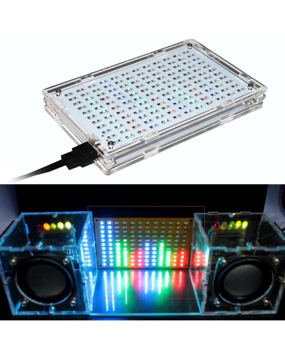 Led Colorfule Music Spectrum Display Electronic Diy Training Welding Assembly Parts front-1