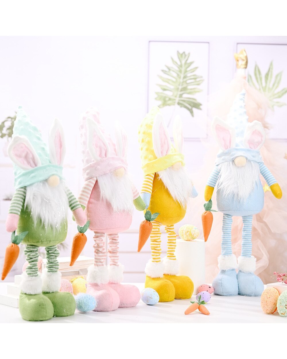 New Fashion Christmas Easter Cute Bunny Doll Tulip Rudolph Doll Decoration For Home Gifts Ornaments Party Supplies front-3