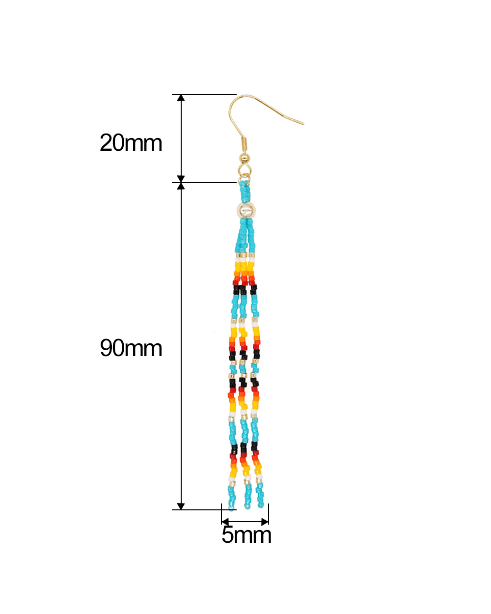 Beaded Earrings Jewelry Miyuki Seed Bead Earings front-3