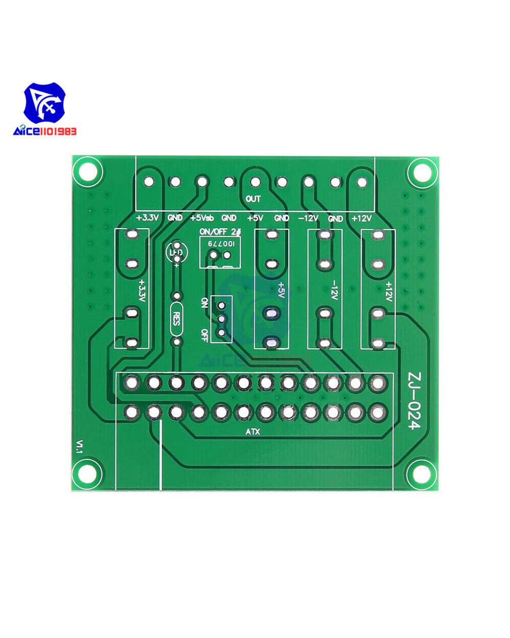 Diymore Soldered/Solderless Atx Power Adapter Atx Computer Pc Power Board Power Supply Dc Plug Connector front-4