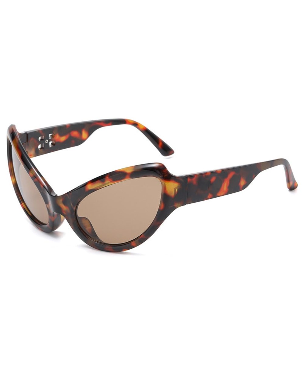 Oval Punk Cat Eyes Sunglasses For Women Luxury Brand Designer Y2k Sun Glasses Fashion Shades Goggle Female Uv400 De Sol front-4