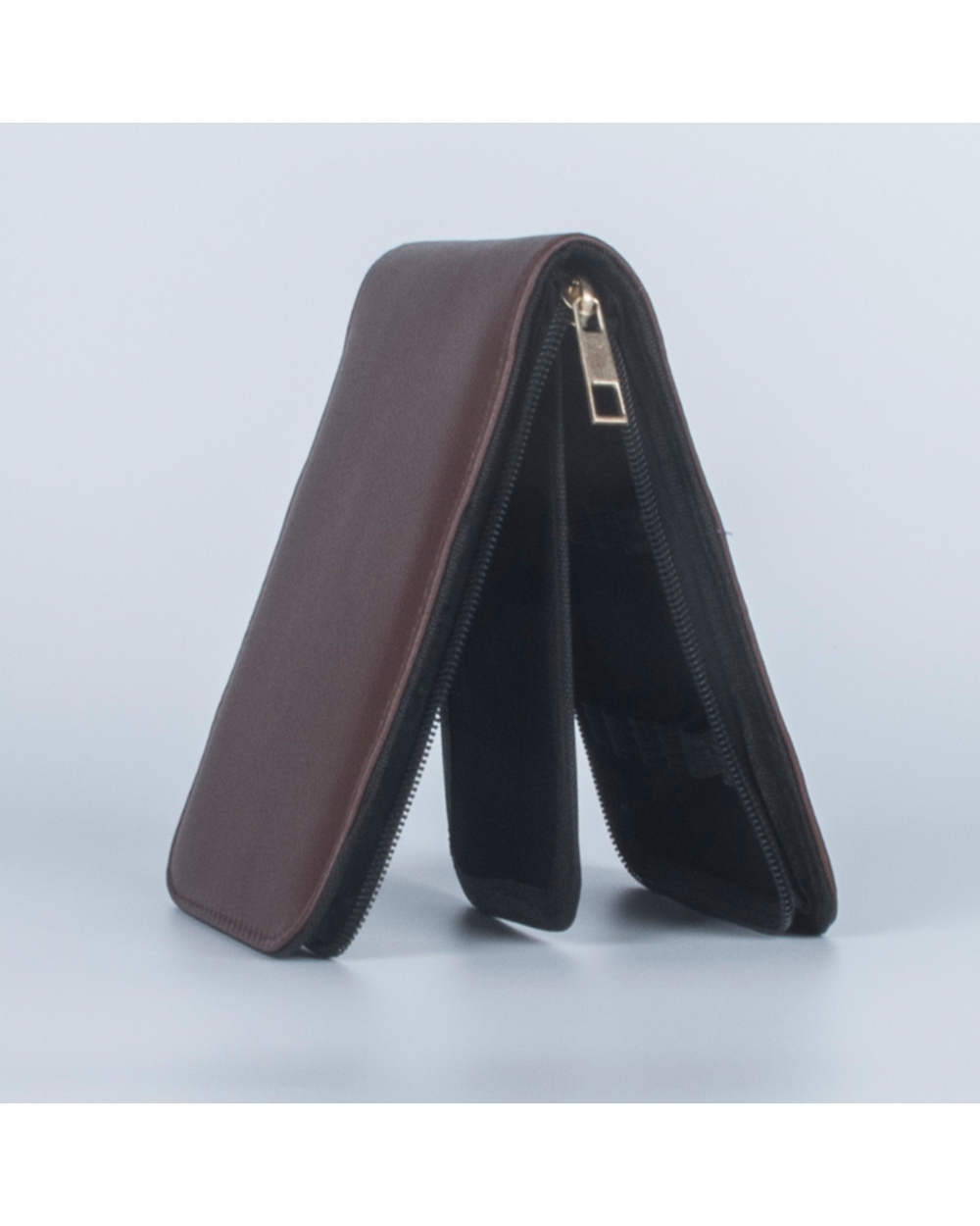 1Pcs Special Style Black Pen Or Roller Ball Fountain Pen Leather Case For Only 12 Pen Storage Bag Office Business People front-3