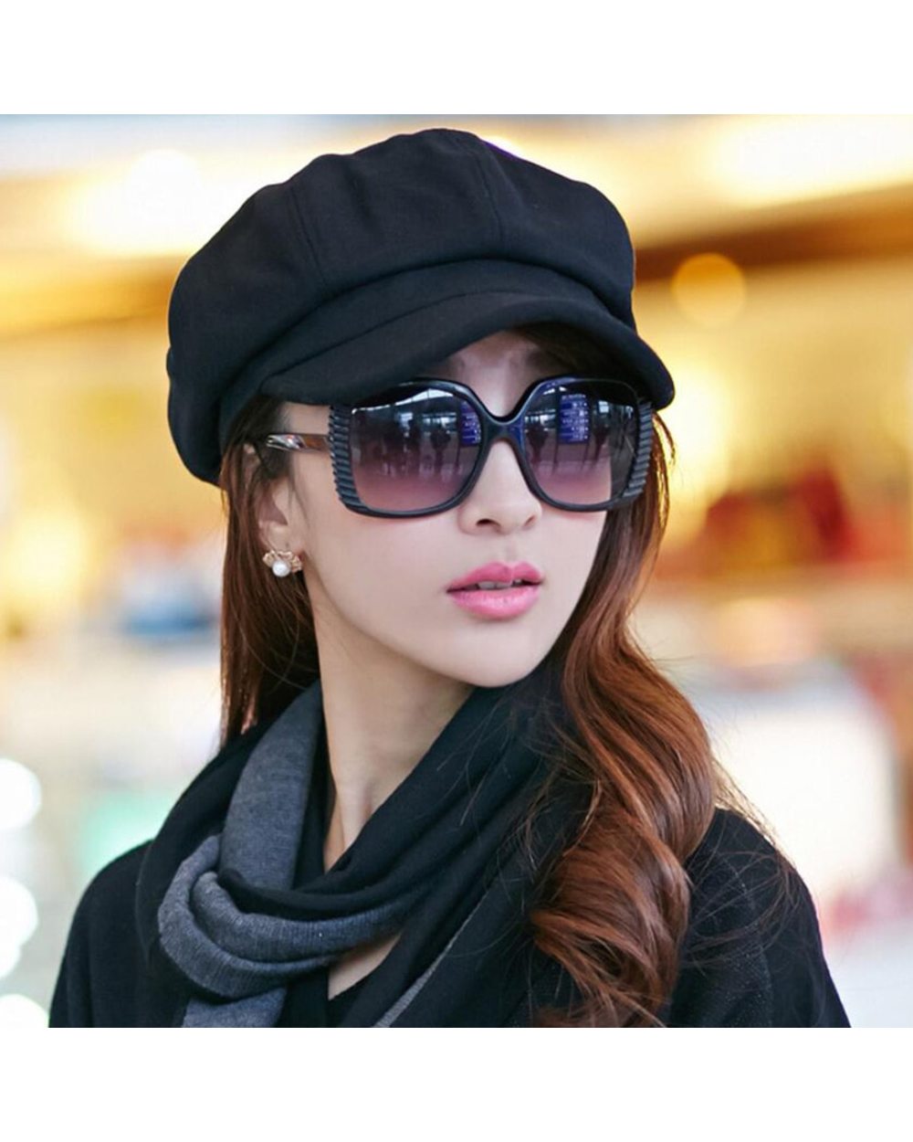 Newsboy Caps New Arrive Women Newsboy Gatsby Cap Octagonal Baker Peaked Beret Driving Hat Female Sunscreen Hats Painter front-5