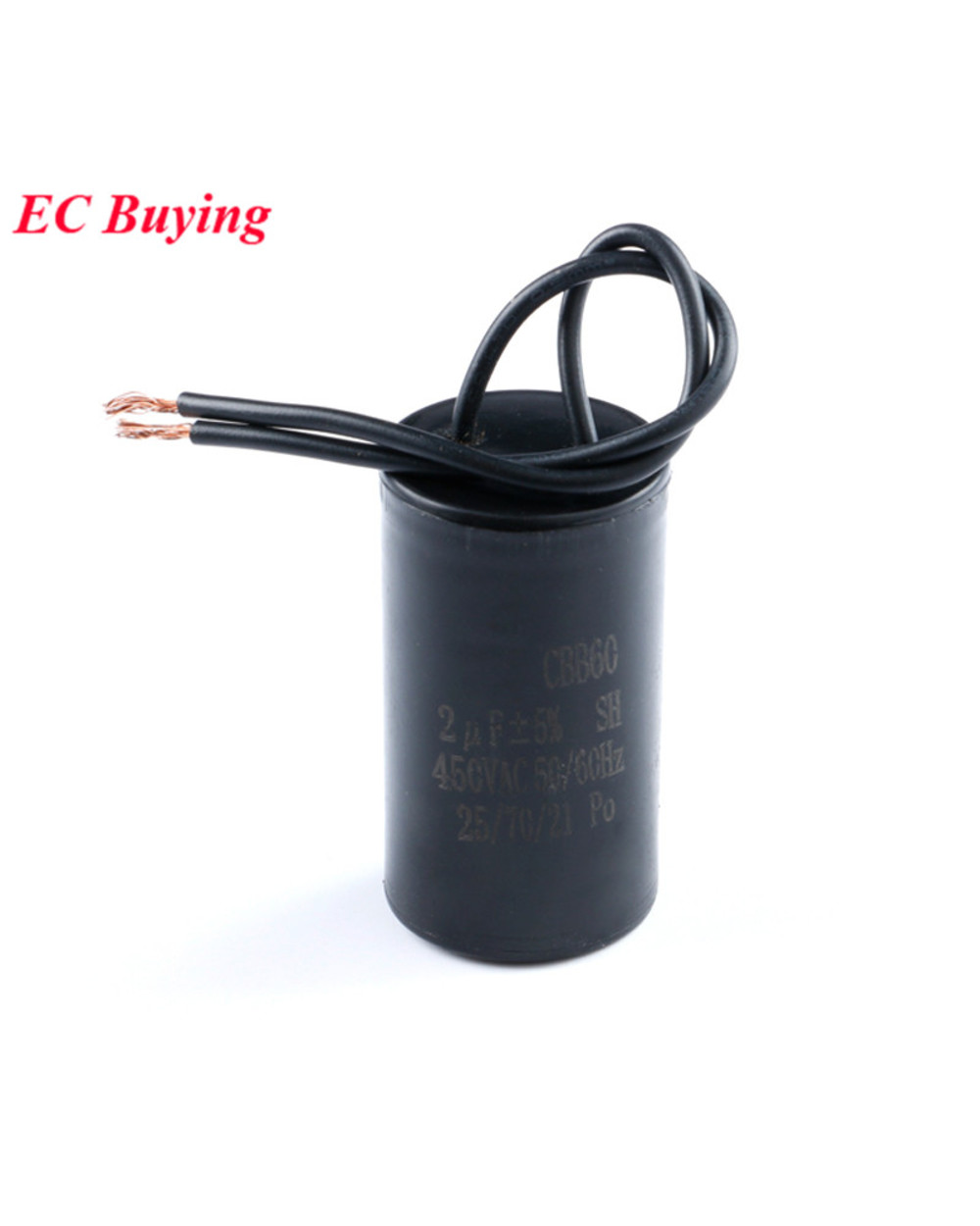 Motor Run Capacitors Cbb60 450V Ac Starting Capacitor 5% 2/4/5/6/8/10/12/14/15/16/18/20/25/30/40/45/70/80Uf For Washing front-1