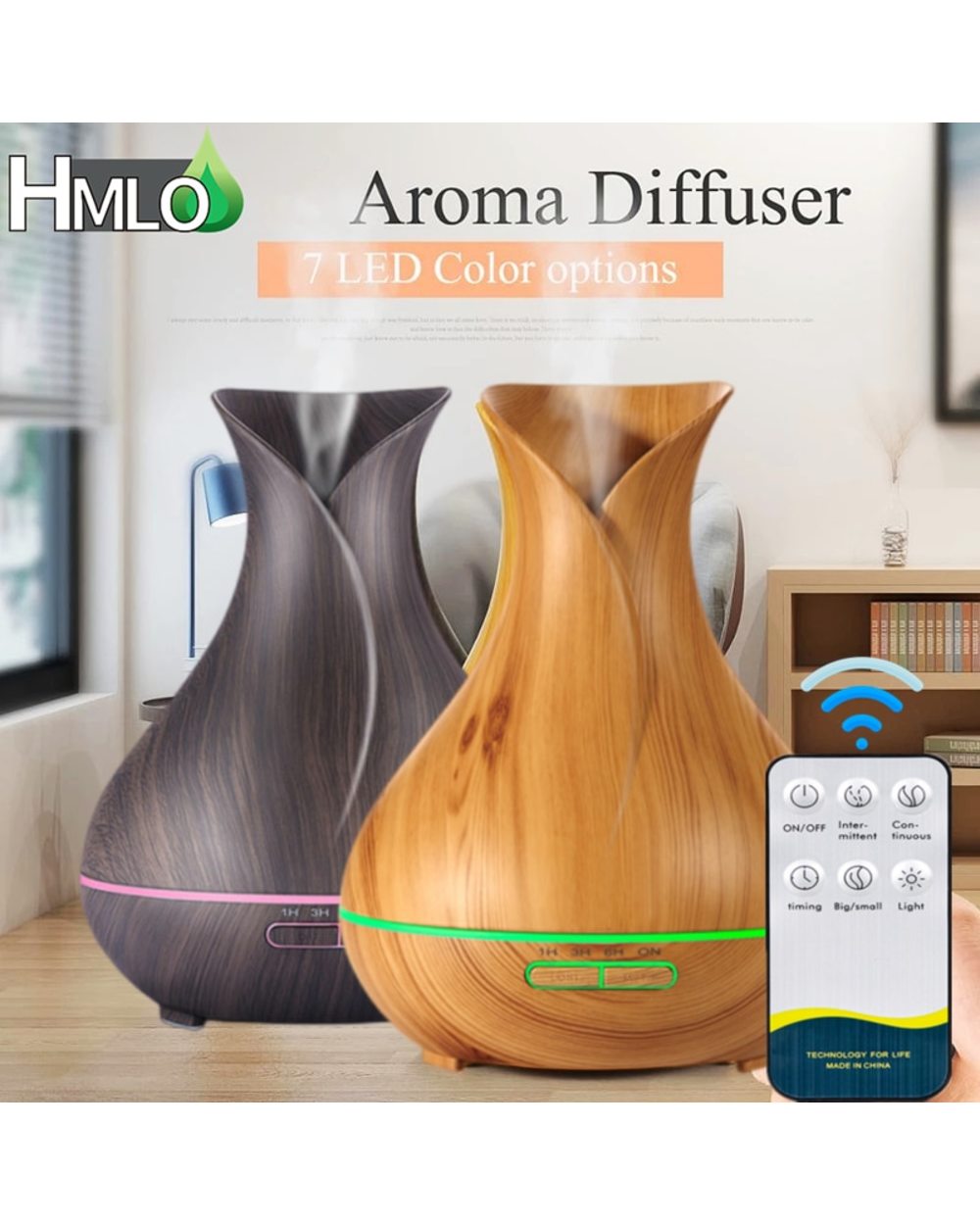 500Ml Air Humidifier Essential Oil Diffuser Aroma Ultrasonic Mist Maker Home Fragrance Aromatherapy Humificador For Hom front-0