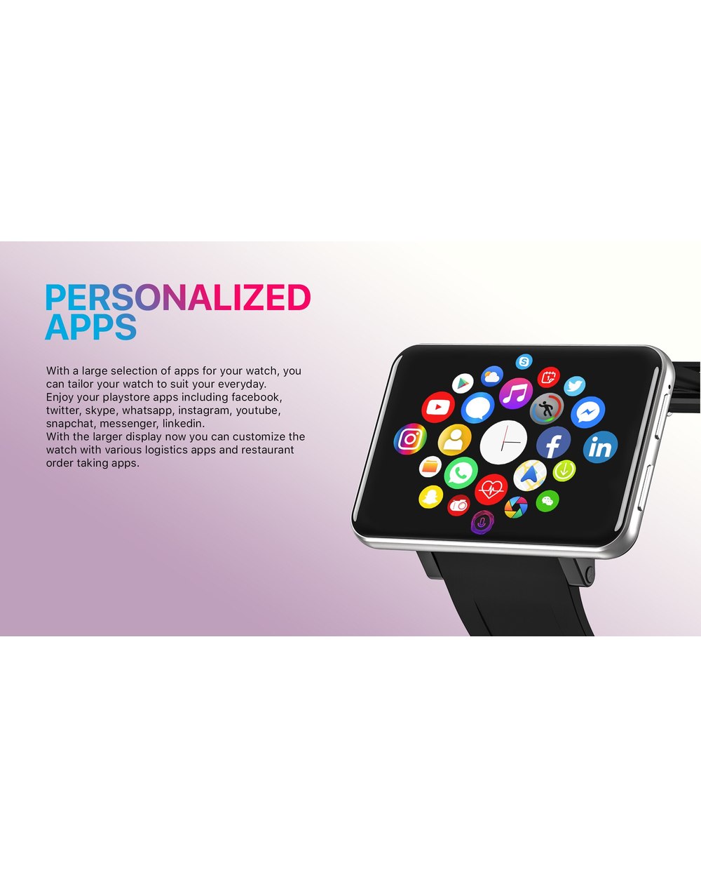 LEMFO LEMT 4G LTE Smart Watch Android 7.1 3GB 32GB 8MP MT6739 2880mAh Bluetooth Fashionable Smartwatch front-3