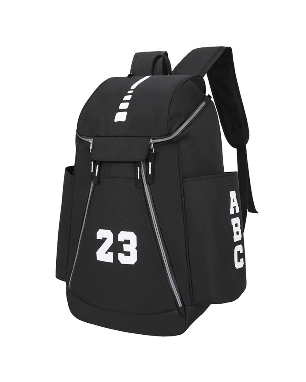 Fashion Backpack Student Large Basketball Laptop Reflective Stripe Zipper Ox Back Bag Casual Outdoor Sport Travel Backp front-0