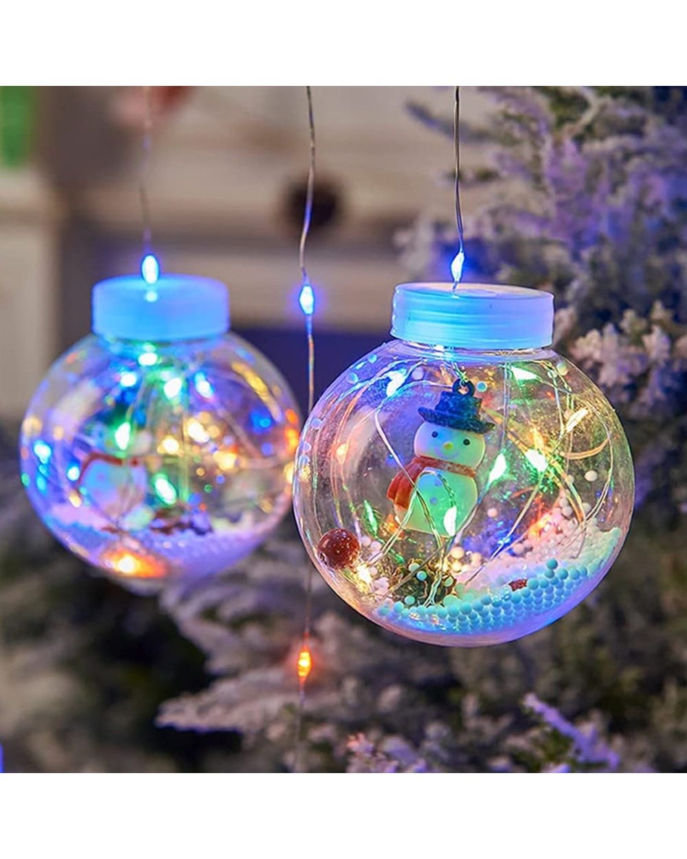 Set Santa Claus LED Curtain String Light Hanging Ball 2022 Christmas Decoration Led Lights Home Tree Decor Ornament front-0