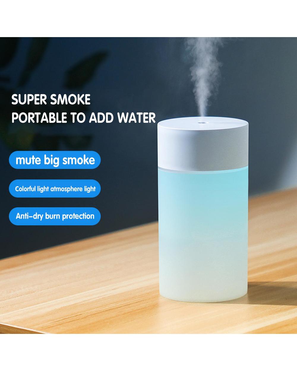 260Ml Usb Ultrasonic Air Humidifier Led Lamp Mini Essential Oil Diffuser Car Purifier Aroma Anion Mist Maker With Roman front-4