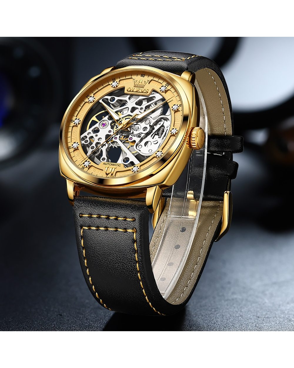OLEVS Watches Automatic Mechanical Watch Sport Waterproof front-2