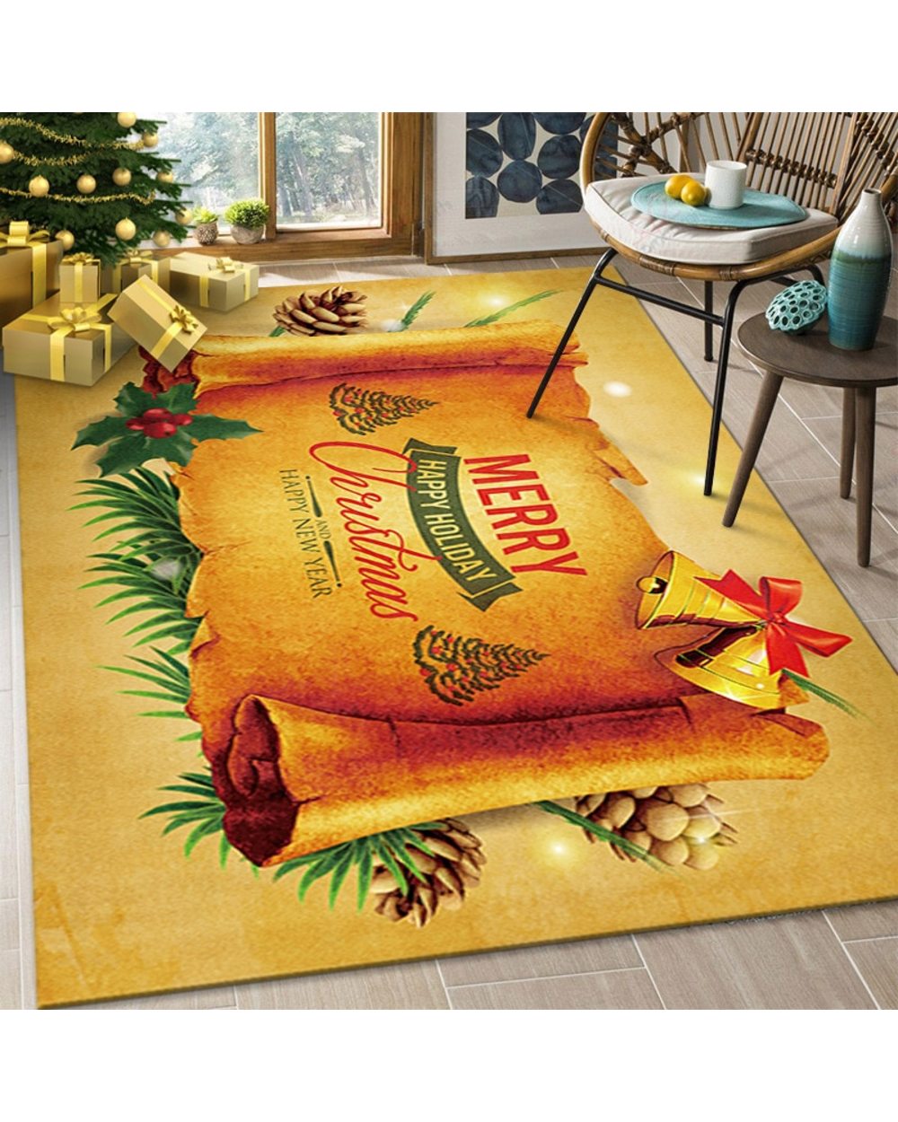 Entrance Door Mat Christmas Decoration Carpet Coffee Table Living Room Santa Mat Bedroom Decoration Tapete Bathroom Mat front-2