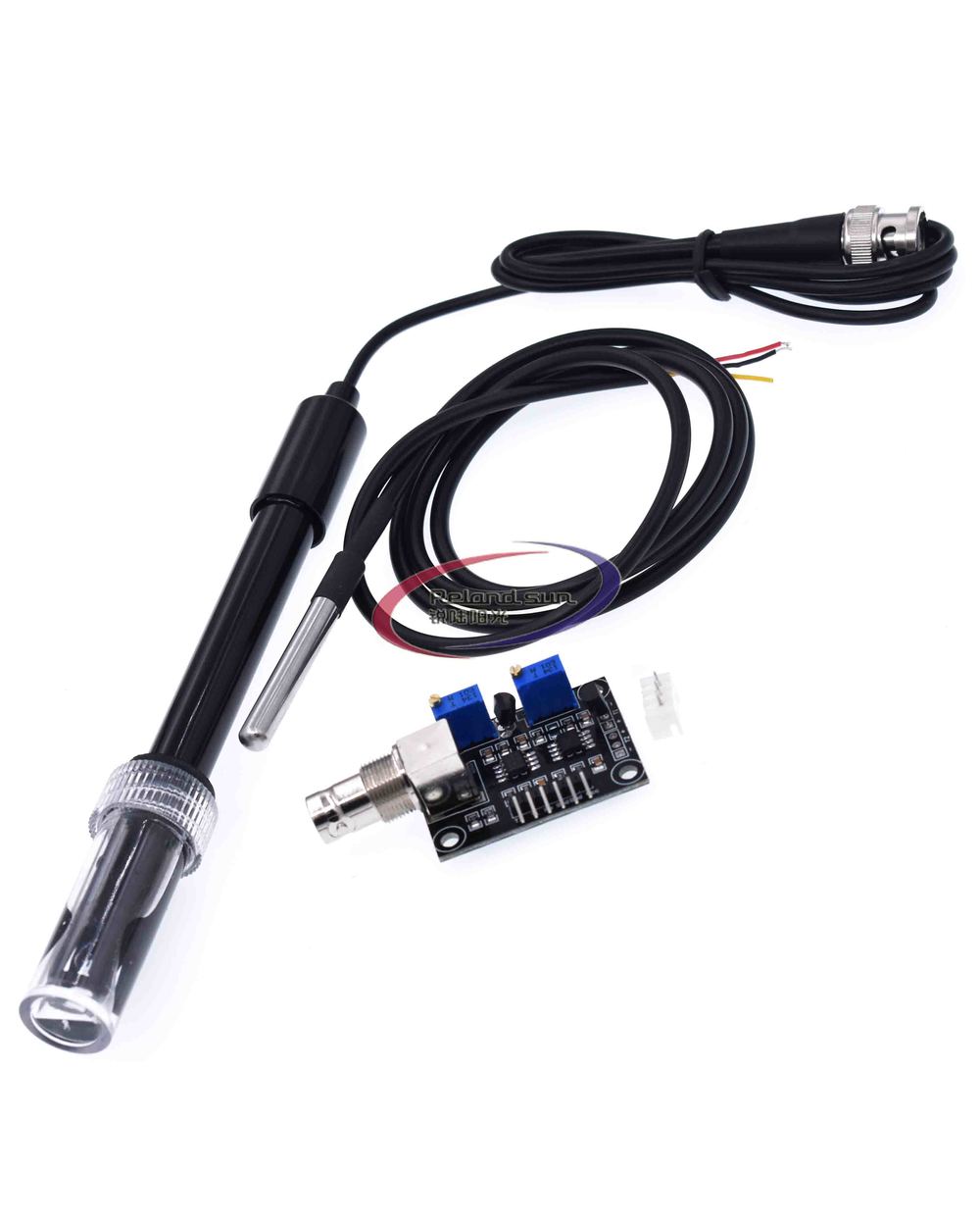 Liquid Ph0-14 Value Detect Sensor Module + Ph Electrode Probe Bnc For Arduino front-0