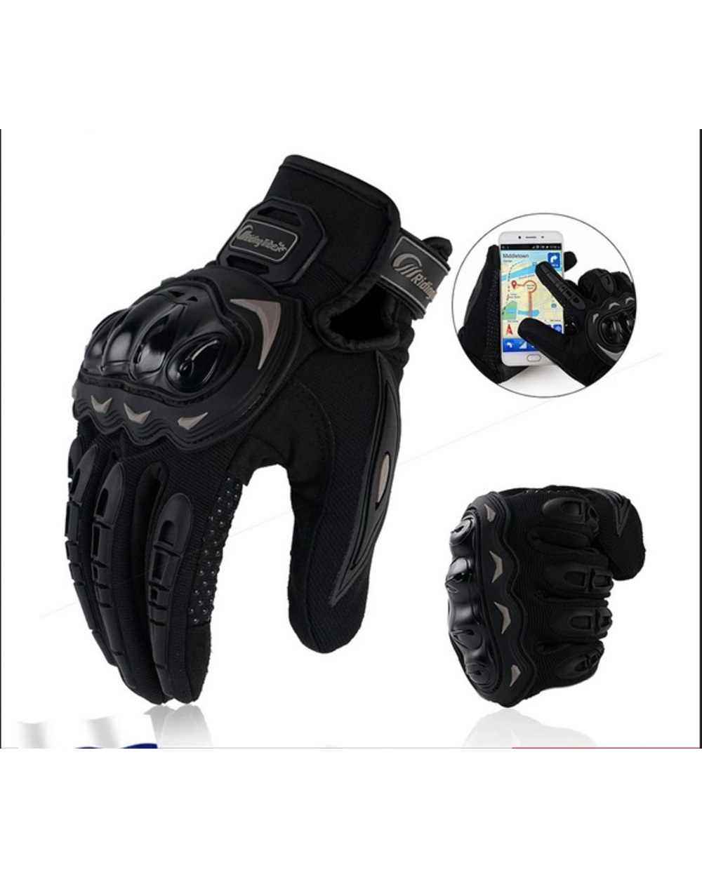 Motorcycle Glove Moto PVC Touch Screen Breathable Powered Motorbike Racing Riding Protective Gloves Summer front-5
