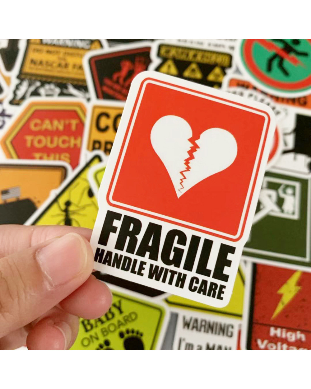 10/30/50PCS Warning Stickers Danger Banning Skateboard Fridge Guitar Laptop Motorcycle Travel Classic Toy Cool Decals front-2