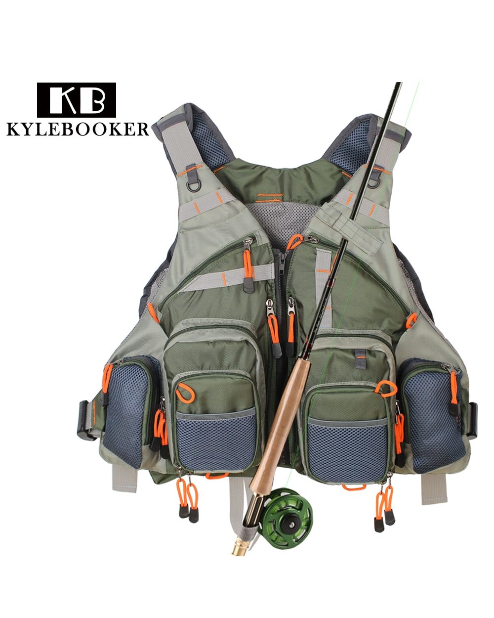 New Men's Adjustable Fishing Vest front-0
