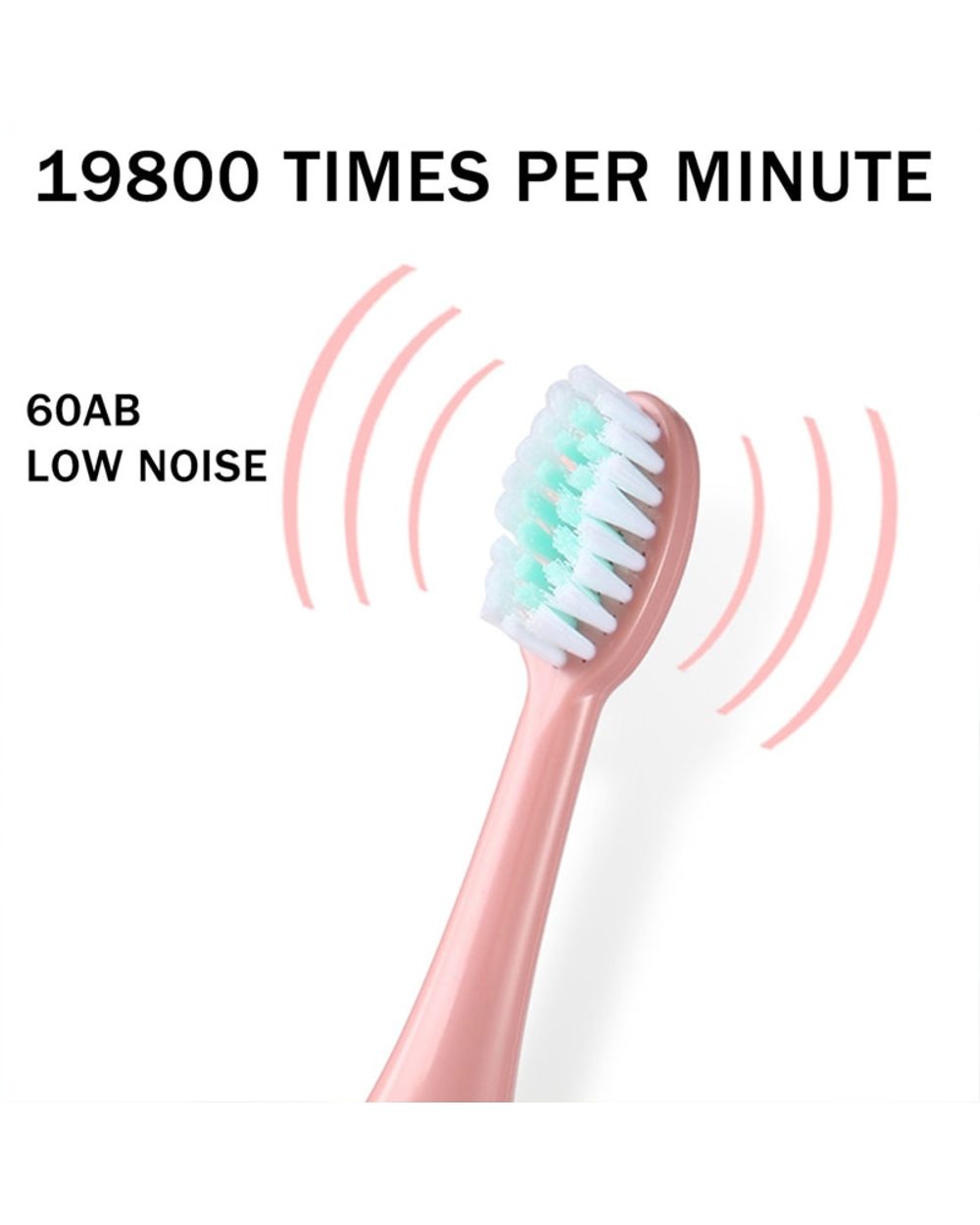 Children Sonic Electric Toothbrush Kids Tooth Brush Ipx6 Waterproof Usb Rechargeable 6 Replacement Brush Heads Oral Cle front-4